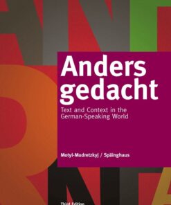 Anders gedacht: Text and Context in the German-Speaking World 3rd Edition