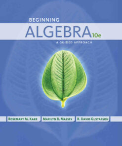 Beginning Algebra: A Guided Approach 10th Edition