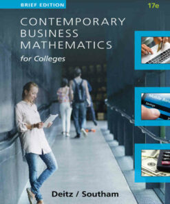 Contemporary Business Mathematics for Colleges Brief Course 17th Edition