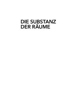 Die Substanz der R?ume: Material in der Szenografie