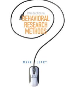 Introduction to Behavioral Research Methods 6th Edition