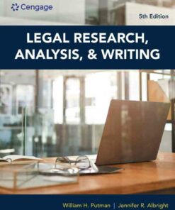Legal Research Analysis and Writing 5th Edition
