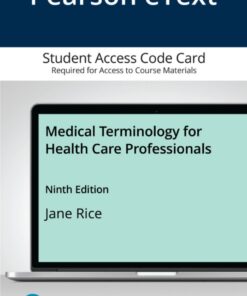 Medical Terminology for Health Care Professionals 