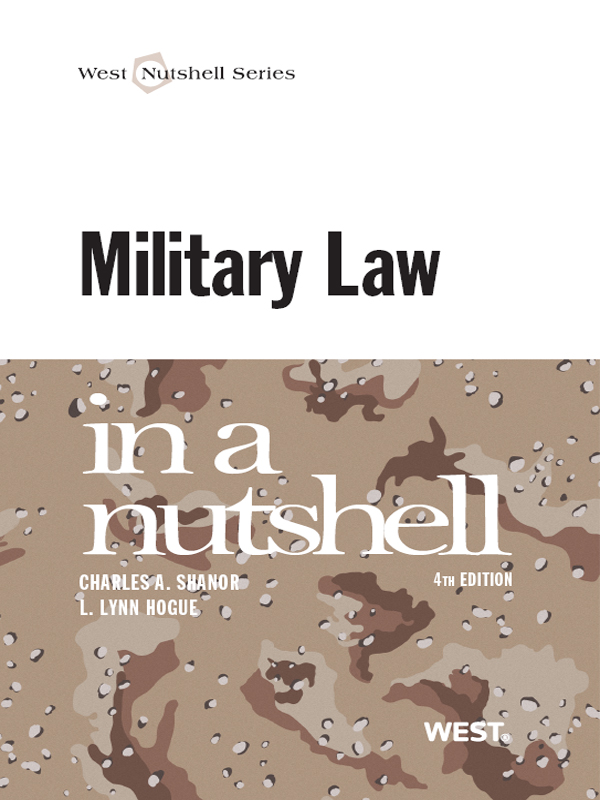 Military Law in a Nutshell 4th