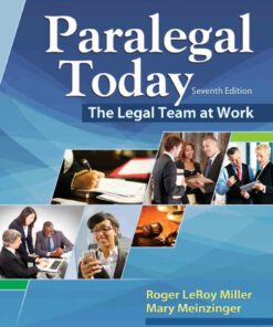 Paralegal Today: The Legal Team at Work 7th Edition