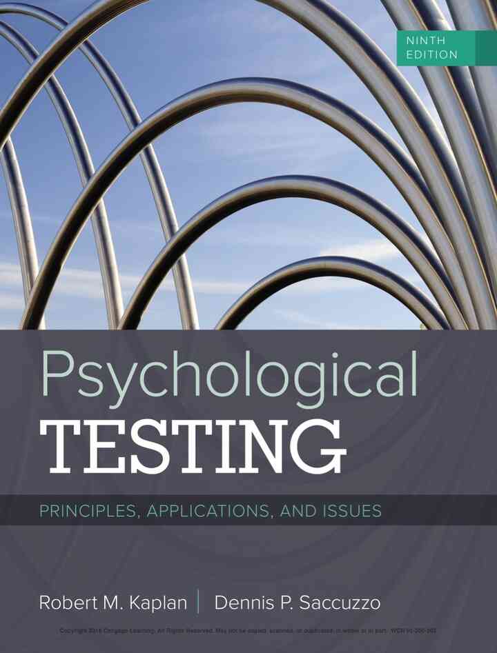 Psychological Testing: Principles Applications and Issues 9th Edition