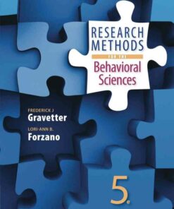 Research Methods for the Behavioral Sciences 5th Edition