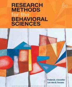 Research Methods for the Behavioral Sciences 6th Edition