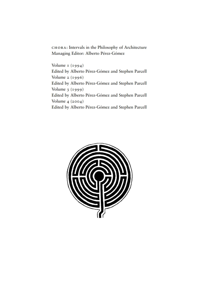 Chora 4: Intervals in the Philosophy of Architecture