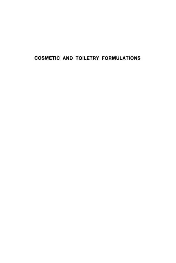 Cosmetic &amp; Toiletry Formulations Volume 2