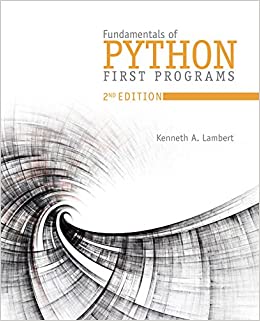 Fundamentals of Python: First Programs