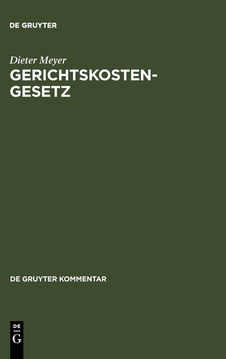 Gerichtskostengesetz: Kommentar