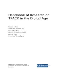 Handbook of Research on TPACK in the Digital Age
