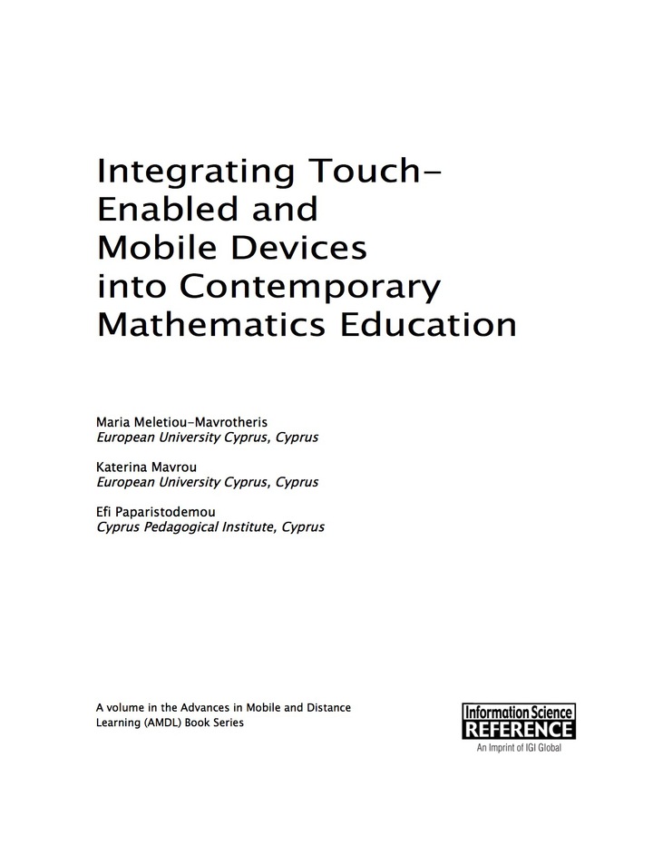 Integrating Touch-Enabled and Mobile Devices into Contemporary Mathematics Education