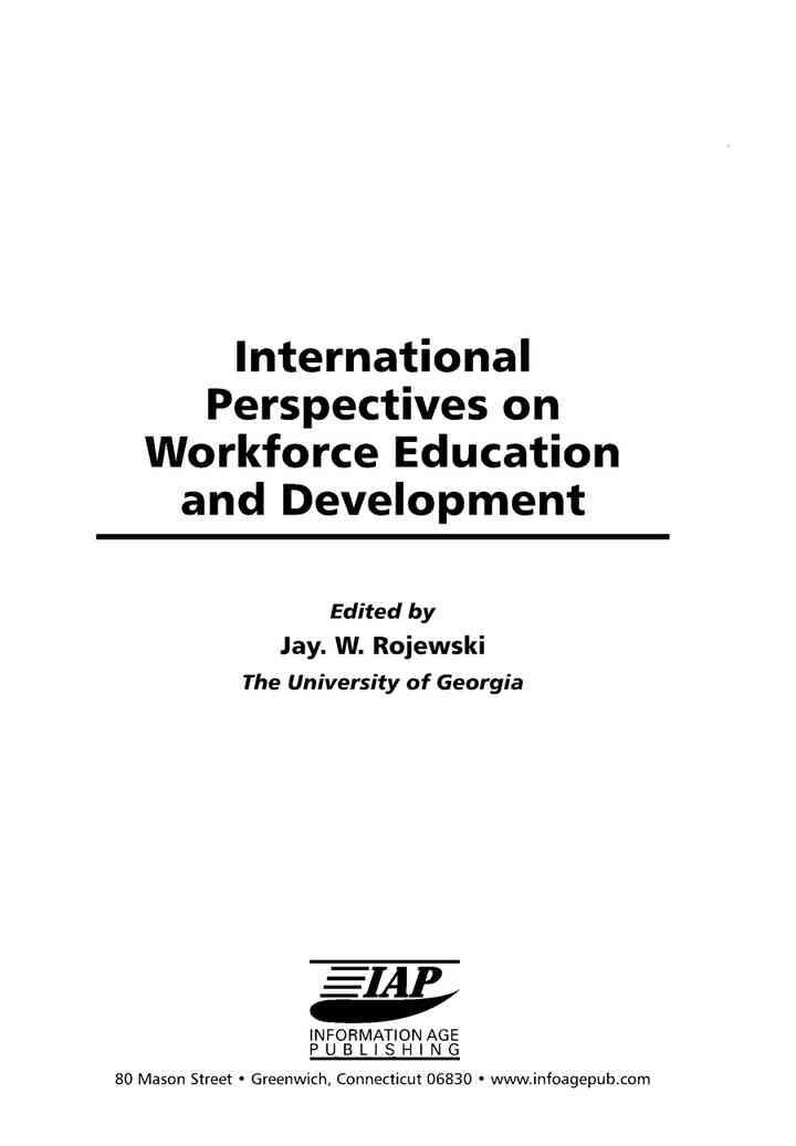 International Perspectives on Workforce Education and Development