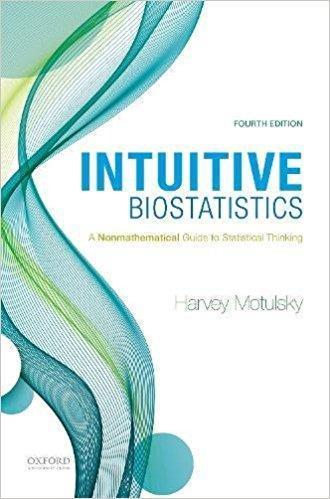 Intuitive Biostatistics: A Nonmathematical Guide to Statistical Thinking 4th Edition by Harvey Motulsky