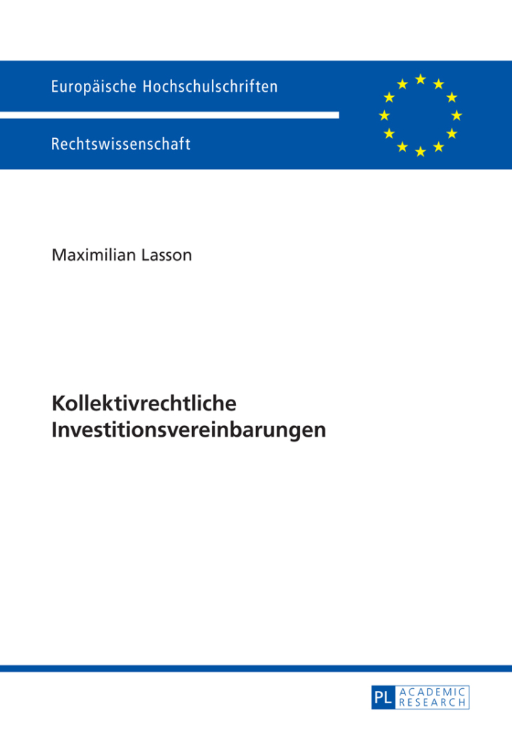 Kollektivrechtliche Investitionsvereinbarungen