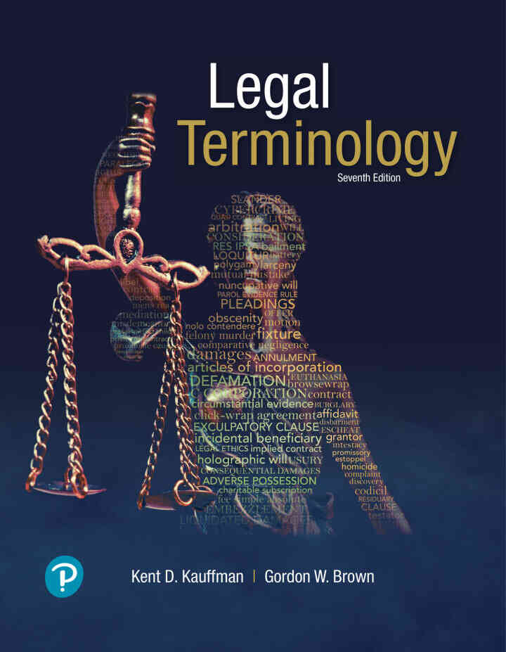 Legal Terminology, 7th Edition