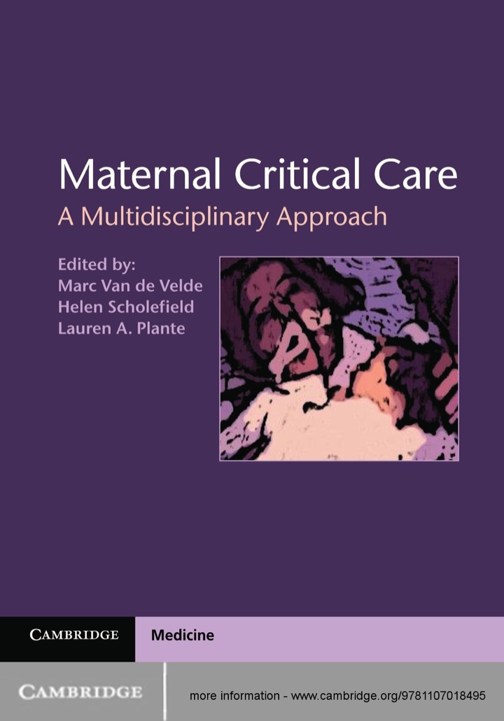 Maternal Critical Care: A Multidisciplinary Approach