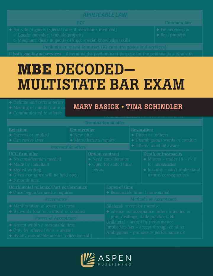 MBE Decoded: Multistate Bar Exam, 1st Edition