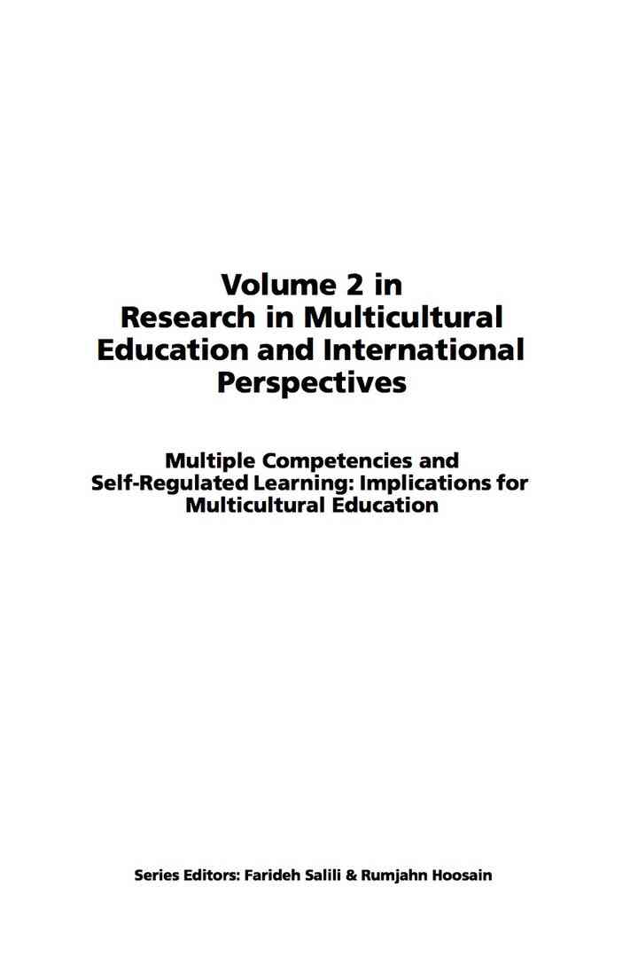 Multiple Competencies and Self-regulated Learning: Implications for Multicultural Education