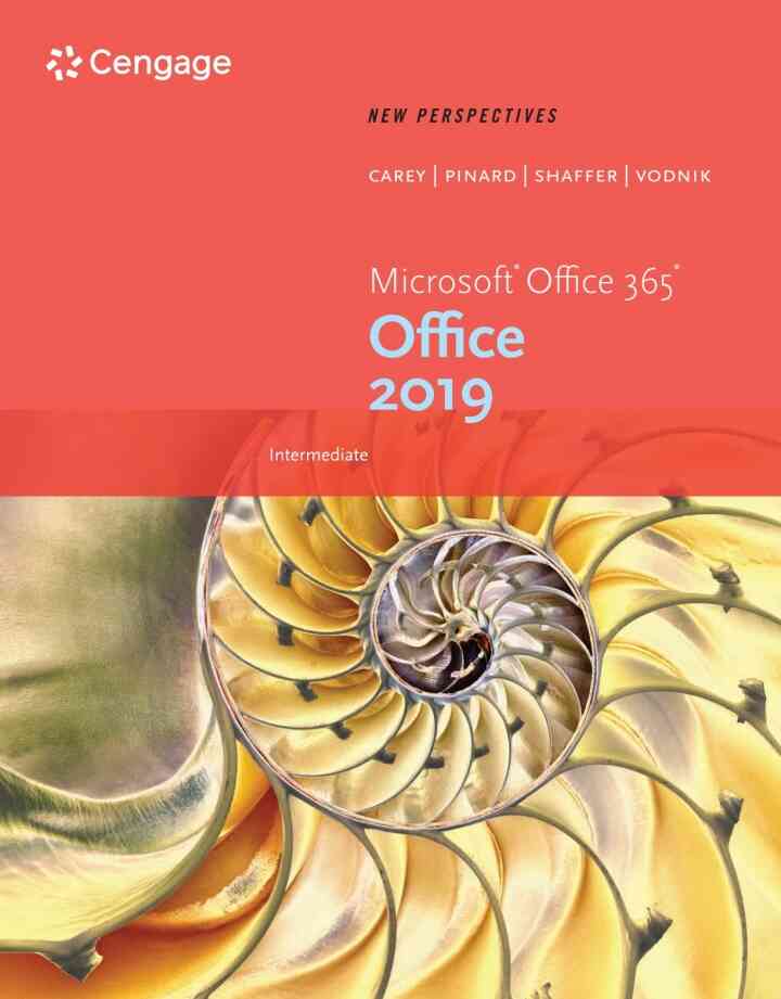 New Perspectives Microsoft Office 365 &amp; Office 2019 Intermediate