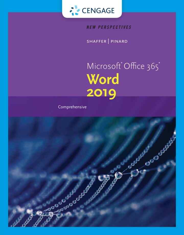 New Perspectives Microsoft Office 365 &amp; Word 2019 Comprehensive