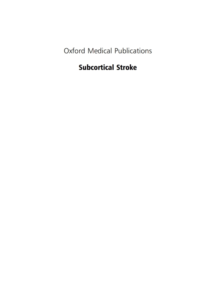 Subcortical Stroke