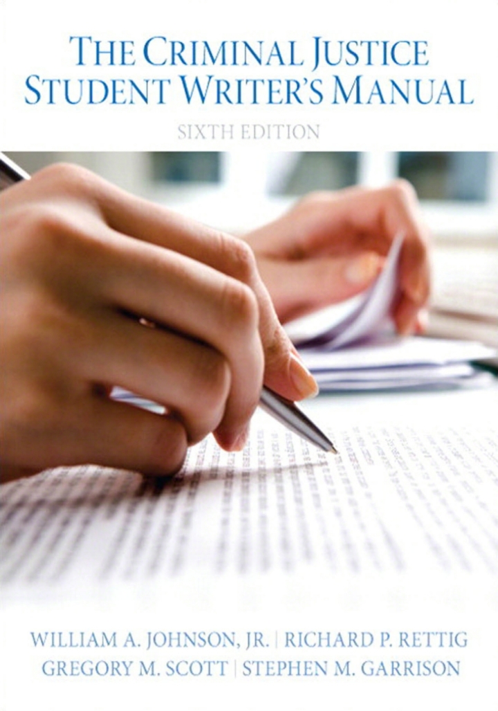 The Criminal Justice Student Writer's Manual