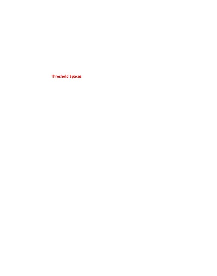 Threshold Spaces: Transitions in Architecture. Analysis and Design Tools