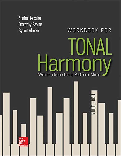 Workbook for Tonal Harmony 8th Edition