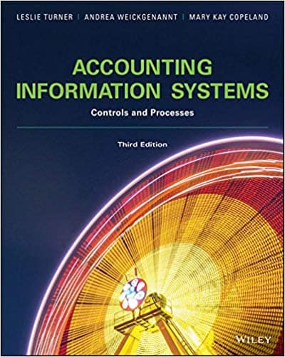 Accounting Information Systems: Controls and Processes (3rd Edition) ?