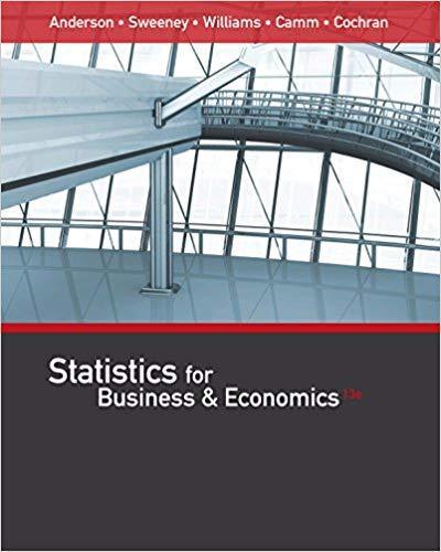 Statistics for Business & Economics 13th Edition by David R. Anderson