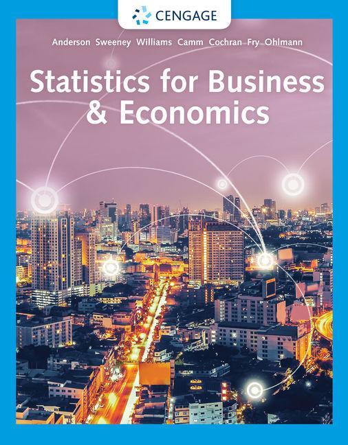 Statistics for Business & Economics 14th Edition by David R. Anderson