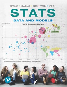 Stats Data and Models 3rd Third Canadian Edition By Richard D. De Veaux