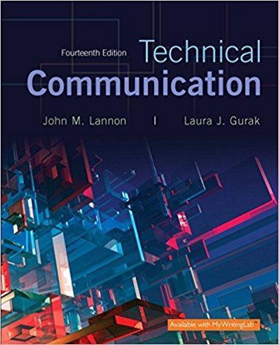 Technical Communication 14th Edition by John M. Lannon
