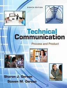 Technical Communication Process and Product 8th edition by Sharon J. Gerson