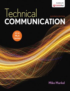 Technical Communication with 2016 MLA Update 11th by Mike Markel