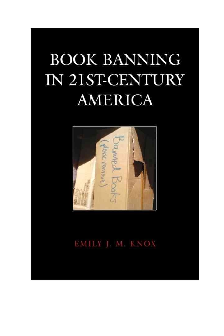 Book Banning in 21st-Century America