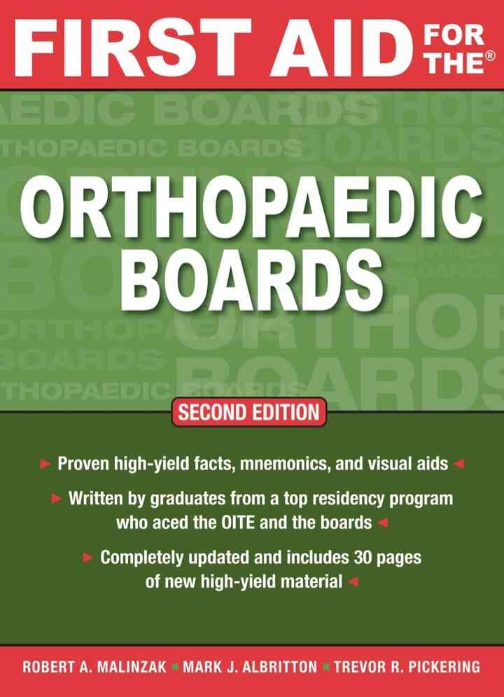 First Aid for the Orthopaedic Boards, 2nd Edition