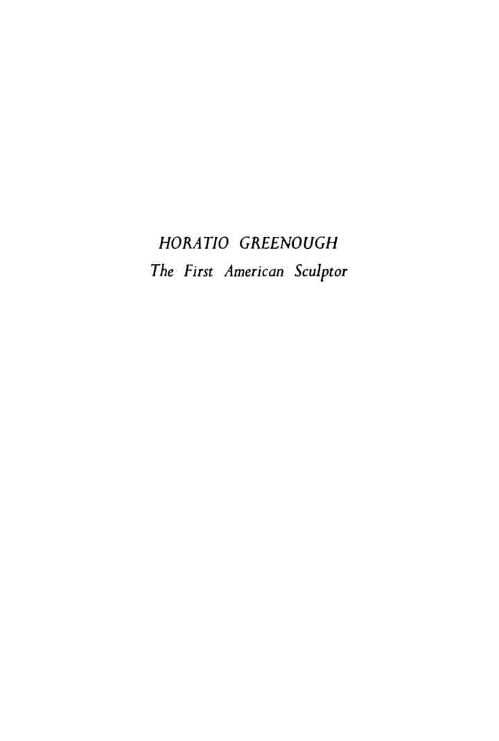 Horatio Greenough: The First American Sculptor