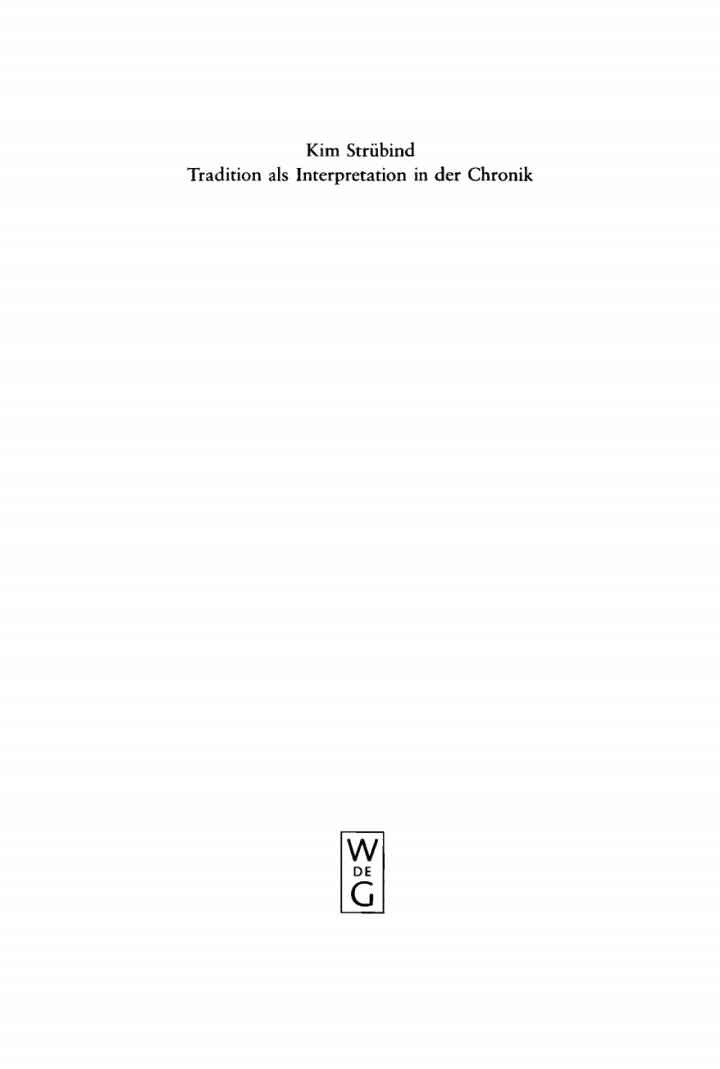 Tradition als Interpretation in der Chronik: König Josaphat als Paradigma chronistischer Hermeneutik und Theologie, 1st Edition